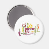 Ich bin ein Runner Words Magnet (Vorderseite/Rückseite)