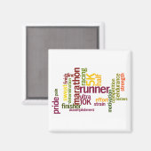 Ich bin ein Runner Words Magnet (Vorderseite/Rückseite)