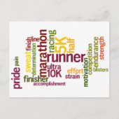 Ich bin ein Runner Words Postkarte (Vorderseite)