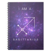 Ich bin ein Sagittarier-Lila Zodiac-Zeichen Notizblock (Vorderseite)