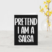 Ich bin ein Salsa Halloween-Kostüm Karte (Gelbe Blume)