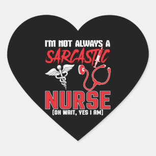 Ich bin ein sarkastischer Krankenpfleger, ein humo Herz-Aufkleber