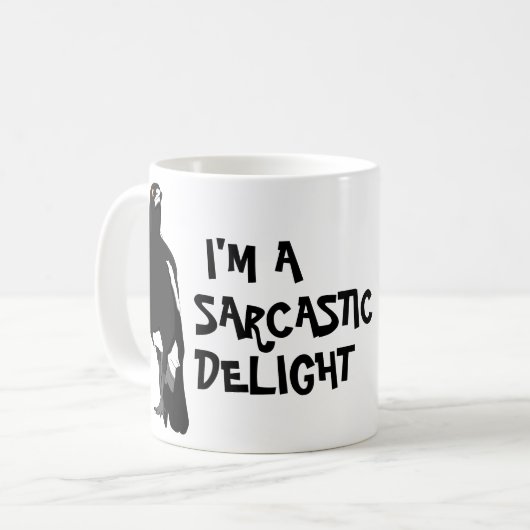 Ich bin ein sarkastischer, lustiger Schlamm Kaffeetasse (Vorderseite Links)