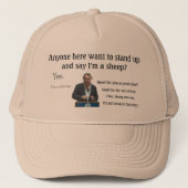 Ich bin ein Schafe Hitchens Hut Truckerkappe (Vorderseite)