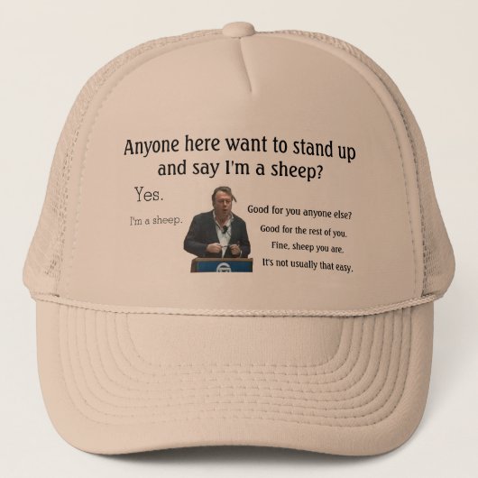 Ich bin ein Schafe Hitchens Hut Truckerkappe (Vorderseite)