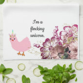 Ich bin ein scharendes Einhorn-Huhn-Geschirrtuch Geschirrtuch (Gefaltet)