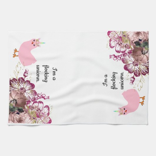 Ich bin ein scharendes Einhorn-Huhn-Geschirrtuch Geschirrtuch (Horizontal)