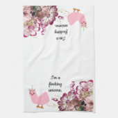 Ich bin ein scharendes Einhorn-Huhn-Geschirrtuch Geschirrtuch (Vertikal)