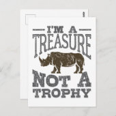 Ich bin ein Schatz Nicht eine Trophäe Rettete den  Postkarte (Vorne/Hinten)