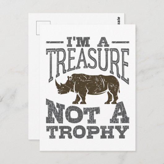 Ich bin ein Schatz Nicht eine Trophäe Rettete den  Postkarte (Vorne/Hinten)