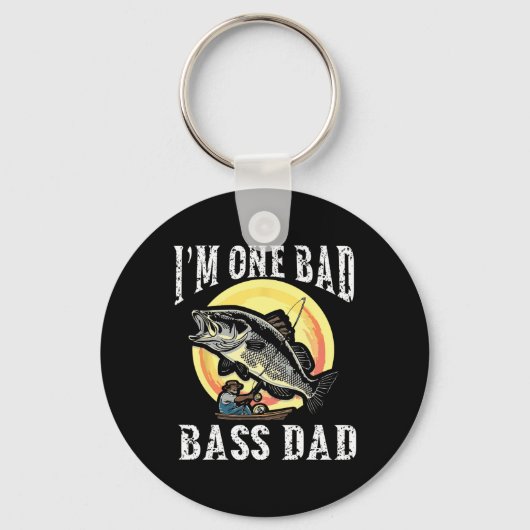 Ich bin ein schlechter B Dad Largemouth B  Schlüsselanhänger (Vorderseite)