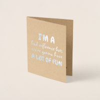 Ich bin ein schlechter Einflussfaktor, aber ein lu