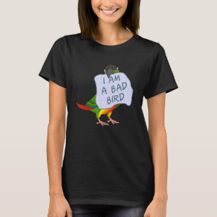Ich bin ein schlechter Vogel, ich gelbe grüne Wang T-Shirt