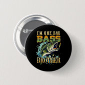Ich bin ein schlechtes Bruder B Angelgeschenk für Button (Vorne & Hinten)