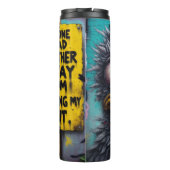 Ich bin ein schlechtes Feather weg Thermosbecher (Rückseite)