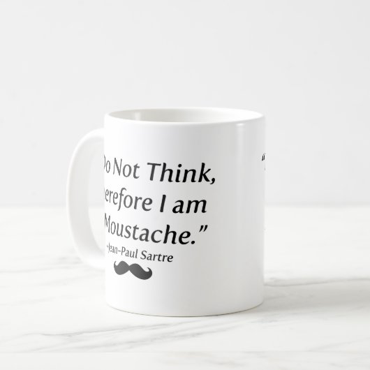 Ich bin ein Schnurrbart Kaffeetasse (Vorderseite Links)