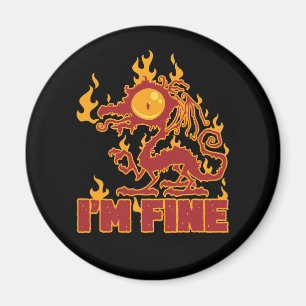 Ich bin ein schöner Brenndrache Magnet