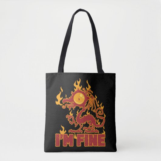Ich bin ein schöner Brenndrache Tasche (Vorderseite)