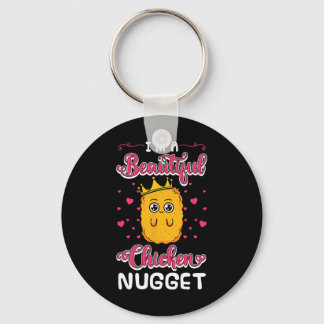 Ich bin ein schöner Chicken-Nugget-Fan Nuggies Lie Schlüsselanhänger