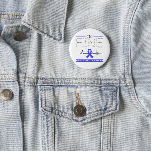 Ich bin ein schöner Hydrocephalus-Krieger Button (Beispiel)