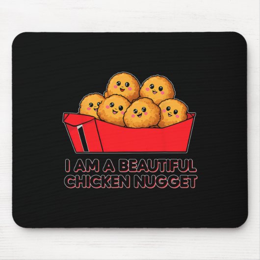 Ich bin ein schönes Hühnchen-Nugget-Halloween-Kost Mousepad (Vorne)