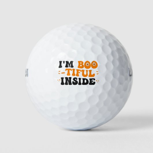 Ich bin ein schönes Inside Funny Spooky Groovy Hal Golfball (Vorderseite)