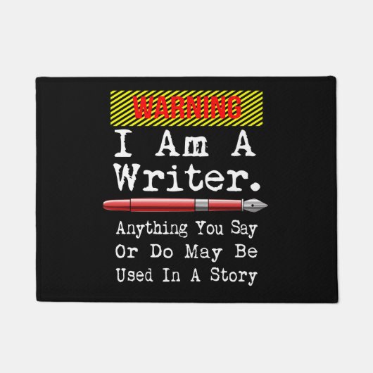 Ich bin ein Schriftsteller, der Funny Autor schrei Fußmatte (Vorderseite)