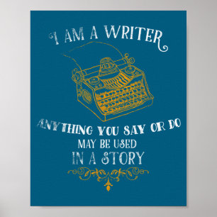 Ich bin ein Schriftsteller-Design für AU-Journalis Poster