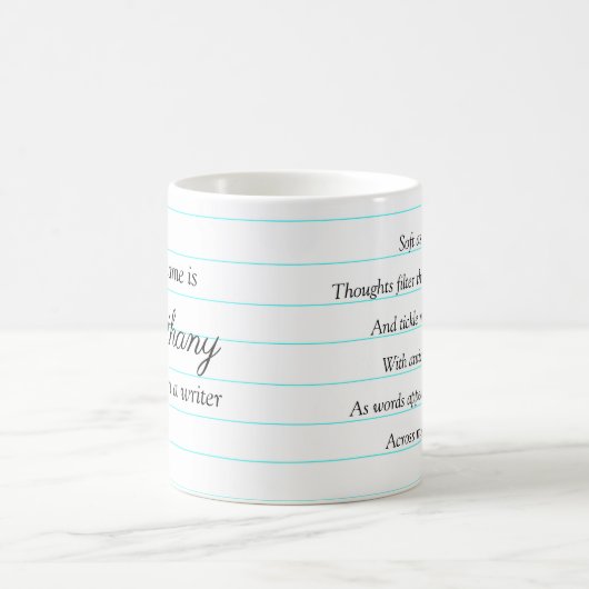 Ich bin ein Schriftsteller Motivierend Gedicht Per Kaffeetasse (Mittel)