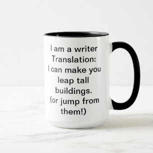 Ich bin ein Schriftsteller Tasse