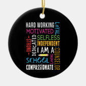 Ich bin ein Schulberater Keramik Ornament (Vorne)