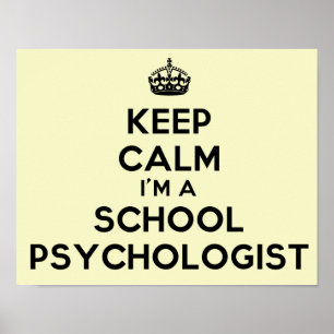 Ich bin ein Schulpsychologe-"behalte Ruhe-" Plakat