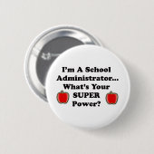 Ich bin ein Schulverwalter Button (Vorne & Hinten)