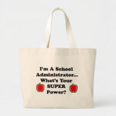 Ich bin ein Schulverwalter Jumbo Stoffbeutel (Vorne)