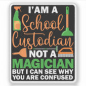 Ich bin ein Schulverwalter und kein Magier Aufkleber (Vorderseite)