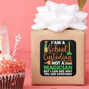 Ich bin ein Schulverwalter und kein Magier Quadratischer Aufkleber