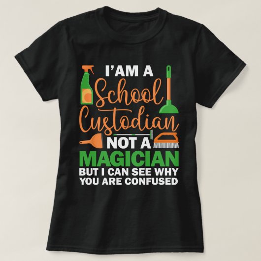 Ich bin ein Schulverwalter und kein Magier T-Shirt (Design vorne)