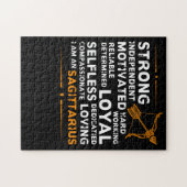 Ich bin ein Schütze starkes TShirt Puzzle (Horizontal)