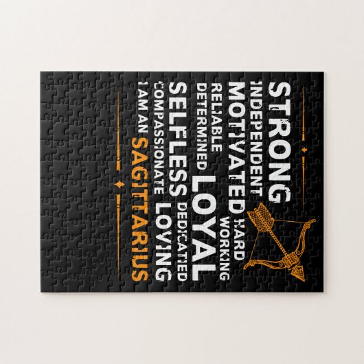 Ich bin ein Schütze starkes TShirt Puzzle (Horizontal)