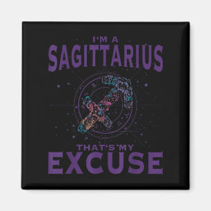 Ich bin ein Schütze Zodiac Sign Graphic Art Archer Magnet