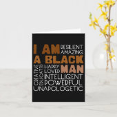 Ich bin ein Schwarzer, inspirierender Schwarzer Ge Karte (Gelbe Blume)