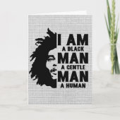 Ich bin ein schwarzer Mann Afro dringt grau anpass Karte (Vorderseite)