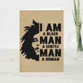 Ich bin ein schwarzer Mann Afro verkündet Gold Vat Karte (Vorderseite)