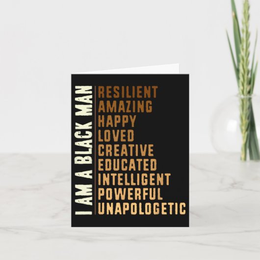 Ich bin ein schwarzer Mann - Schwarzer Geschichtsm Karte (Vorderseite)