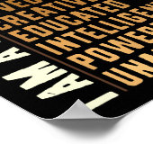 Ich bin ein schwarzer Mann - Schwarzer Geschichtsm Poster (Ecke)