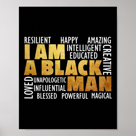 Ich bin ein schwarzer Mann - Schwarzer Monat der G Poster (Vorne)