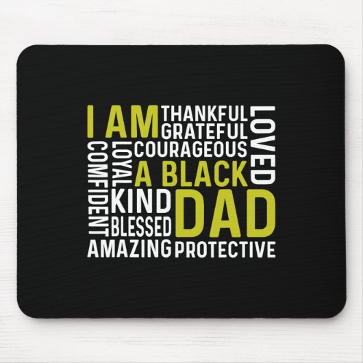Ich bin ein Schwarzer Vater Funny Vathday Afrikani Mousepad (Vorne)