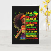 Ich bin ein schwarzes Kind Juneteenth Afroamerikan Karte (Gelbe Blume)