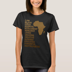 Ich bin ein schwarzes Kind Magischer Schwarzer Ges T-Shirt