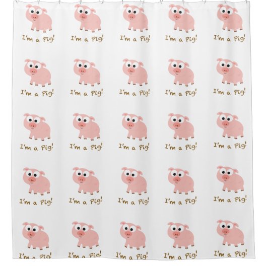 Ich bin ein Schwein Duschvorhang (Vorderseite)